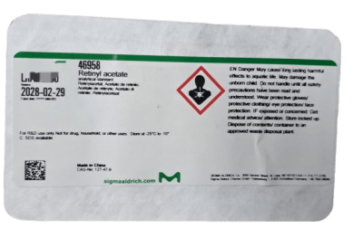 RETINYL ACETATE 1ML-SUPELCO, 46958 (INC IGV)