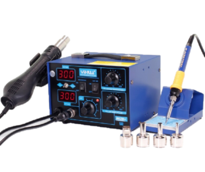 SOLDADOR DIGITAL SMD 862D+ DE700 W CON PISTOLA DE AIRE CALIENTE Y ESTACION DE SOLDADURA- YIHUA, 862D+ (INC IGV)1