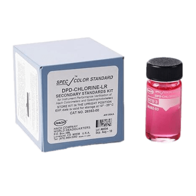 KIT DE ESTANDARES SECUNDARIOS DE GEL SPECKCHECK CLORO LR,DPD, 0 - 2,0 mg/L Cl-HACH, 2635300 (INC IGV)1