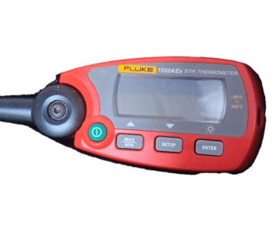THERMOMETER, FIXED PRT, -80 TO 300C, 1/4X12-FLUKE,1552AEX (INC IGV)1
