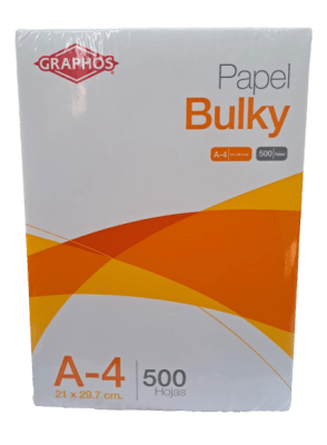 PAPEL A4 BULKY 500 HOJAS (INC IGV)
