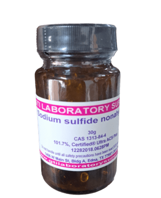 SODIUM SULFIDE NONAHYDRATE, 98 +% (ACS) 30G-GTI LABORATORIES (INC IGV)1