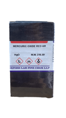 MERCURIC OXIDE RED 99% AR 100G-OXFORD (INC IGV)