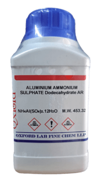 ALUMINIUM AMMONIUM SULPHATE DODECAHYDRATE 99.5% AR 500G-OXFORD (INC IGV)1
