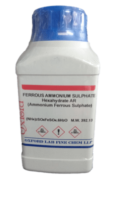 FERROUS AMMONIUM SULPHATE HEXAHYDRATE 99% AR 500G-OXFORD (INC IGV)1