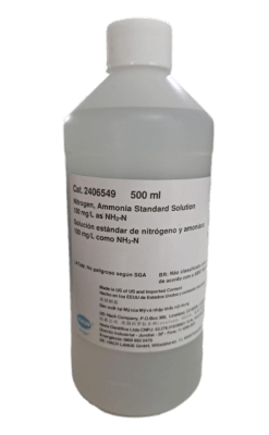 SOLUCION ESTANDAR DE NITROGENO AMONIACAL 100 mg/L 500ML-HACH, 2406549 (INC IGV)