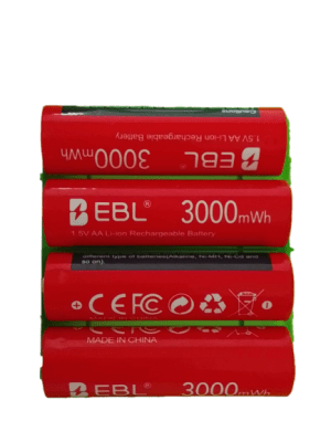 PILAS AA RECARGABLES 1.5v LITIO 3000mWh PK/4-EBL,TB-1345 (INC IGV)