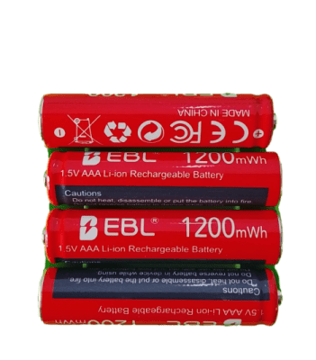 PILA RECARGABLE AAA 1.5V LITIO 1200mWh PK/4-EBL, TB-1038 (INC IGV)