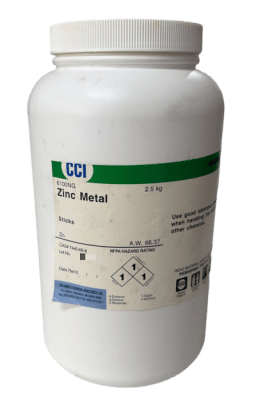 BARRAS METÁLICAS DE ZINC 2.5KG-CCI, 6100NG (INC IGV)