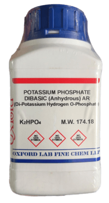 POTASSIUM PHOSPHATE DIBASIC (ANHYDROUS) 99% AR 500G-OXFORD (INC IGV)