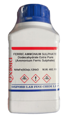 FERRIC AMMONIUM SULPHATE DODECAHYDRATE 98% EXTRA PURE 500G-OXFORD (INC IGV)1