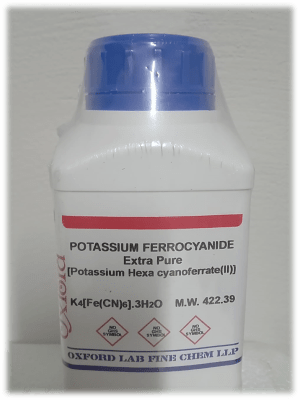 POTASSIUM FERROCYANIDE 98%   EXTRA PURO