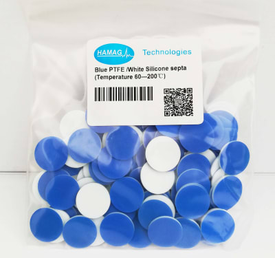 Silicona Septa Blanca 18mm / PTFE Azul (Inc. IGV)
