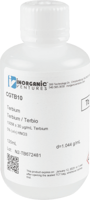 10,000ug/mL TERBIUM 125mL-ISO 17034 (INC IGV)