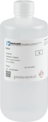 1000ug/mL URANIUM 500mL-ISO 17034 (INC IGV)