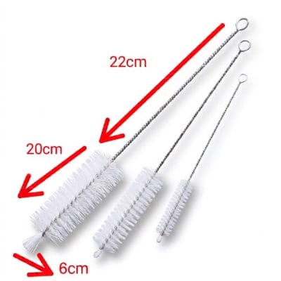 ESCOBILLA BLANCA CABEZAL 20CM VARILLA 22CM DIAMETRO 6CM (INC IGV)1