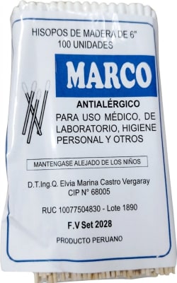 HISOPOS DE MADERA DE 6
