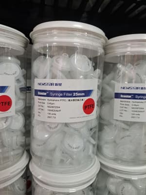 Filtros de Jeringa Hidrofóbico PTFE - 25mm con Poro 0,45 um. 100/ Pk (INC IGV)