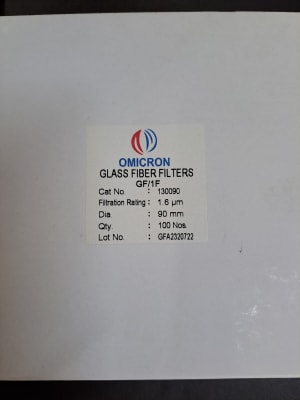 GLASS FIBER FILTER GF-1F- 1.6 um 90 mm  OMICRON (INC IGV)