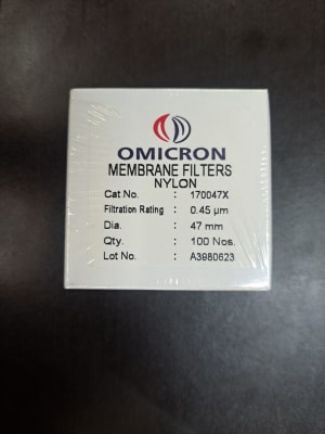 MEMBRANE FILTERS NYLON 0.45 UM   47mm- OMICRON (INC IGV)