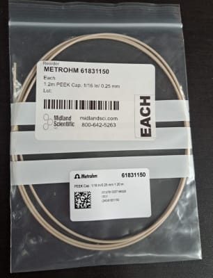 1.2M PEEK CAP. 1/16 IN/0.25 MM-METROHM, 61831150 (INC IGV)