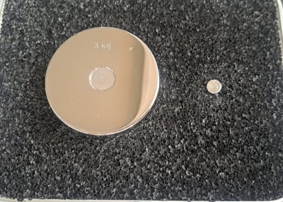 JUEGO DE PESAS ACERO INOXIDABLE DE 3KG Y 10G (INC IGV)