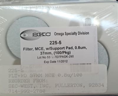 FILITER, MCE, W/SUPPORT PAD 0,8 UM 37MM 100PK (INC IGV)1