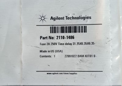 FUSE 2A 250V TIME DELAY 31.75X6.35X6.35-AGILENT TECHNOLOGIES, 2110-1486 (INC IGV)1
