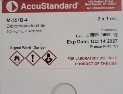 DIBROMOACETONITRILE 2 X 1 ML-ACCUSTANDARD, M-551B-4 (INC IGV)