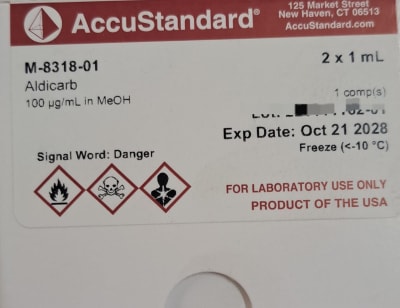 ALDICARB 2 X 1 ML-ACCUSTANDARD,M-8318-01 (INC IGV)