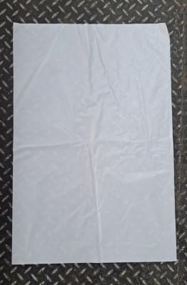 BOLSAS BLANCAS 50,8 CM DE ANCHO X 76,2 CM DE LARGO, BOLSA PLANA HDPE, UNA SOLA CAPA 30 MICRAS PK/50 (INC IGV)
