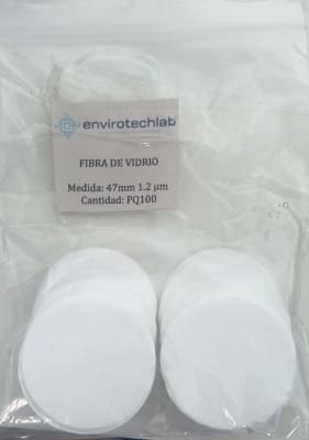 FILTRO DE FIBRA DE VIDRIO 47MM 1.2 UM PK/100-ENVIROTECHLAB (INC IGV)