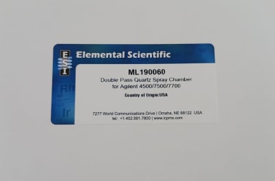 Cámara de nebulización de cuarzo de doble paso para Agilent 4500/7500/7700 (INC IGV)