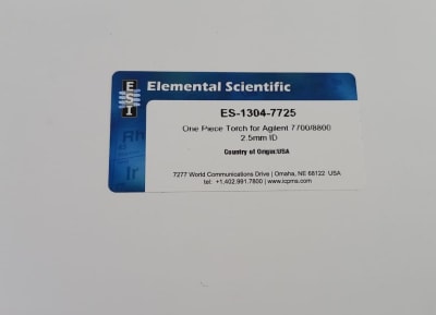 Antorcha de cuarzo de una sola pieza + inyector de cuarzo de 2,5 mm de diámetro interno con entrada de rótula para Agilent 7700 ICP-MS (estándar) (INC IGV)