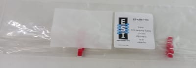 Tubos de PVC para bomba peristáltica (con 2 topes, diámetro interior de 1,14 mm, distancia entre topes de 151 mm, código rojo/rojo), paquete de 12 unidades (INC IGV)