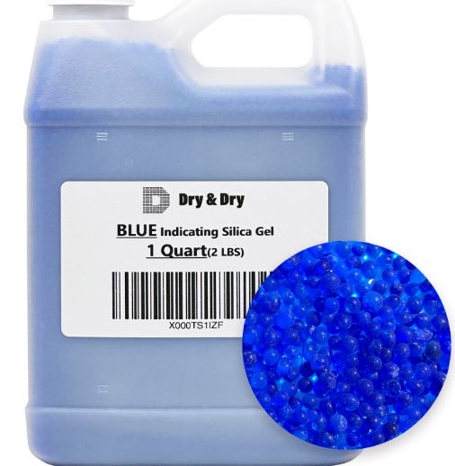 Premium Blue Indicating Silica Gel Desiccant Beads(2 LBS