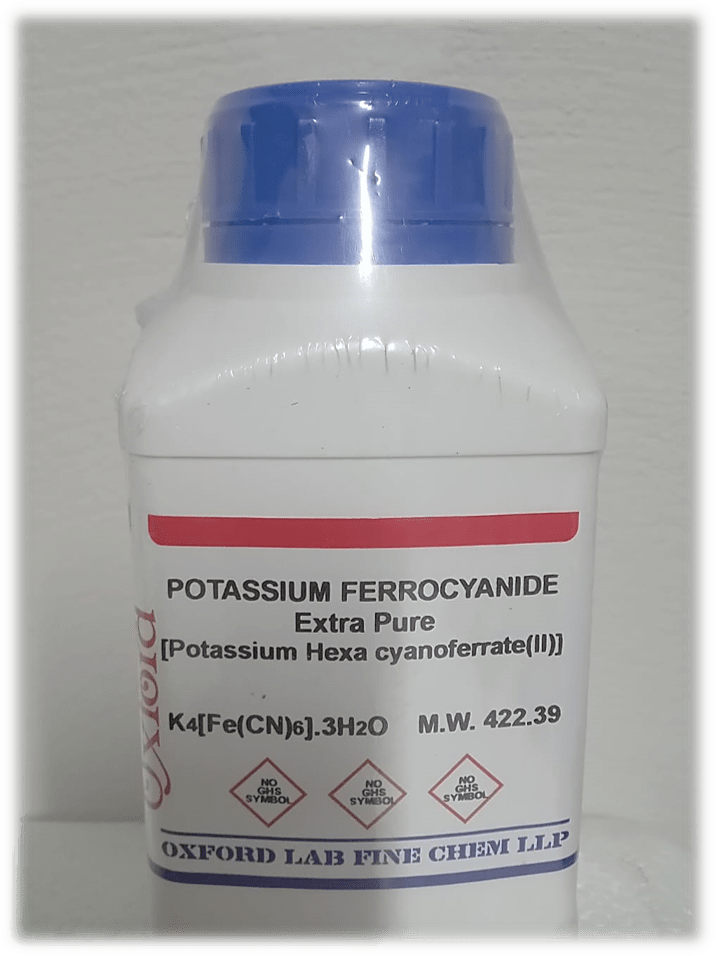POTASSIUM FERROCYANIDE 98 EXTRA PURO Envirotechlab