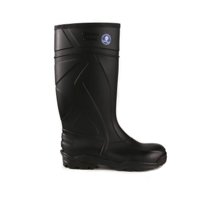 BOTA V-FLEX PVC CON PUNTERA DE SEGURIDAD NEGRA