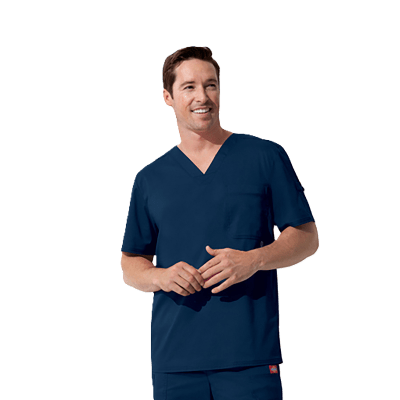 POLERA MEDICA HOMBRE AZUL MARINO