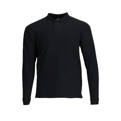 POLERA PIQUE ML HOMBRE NEGRA CTA