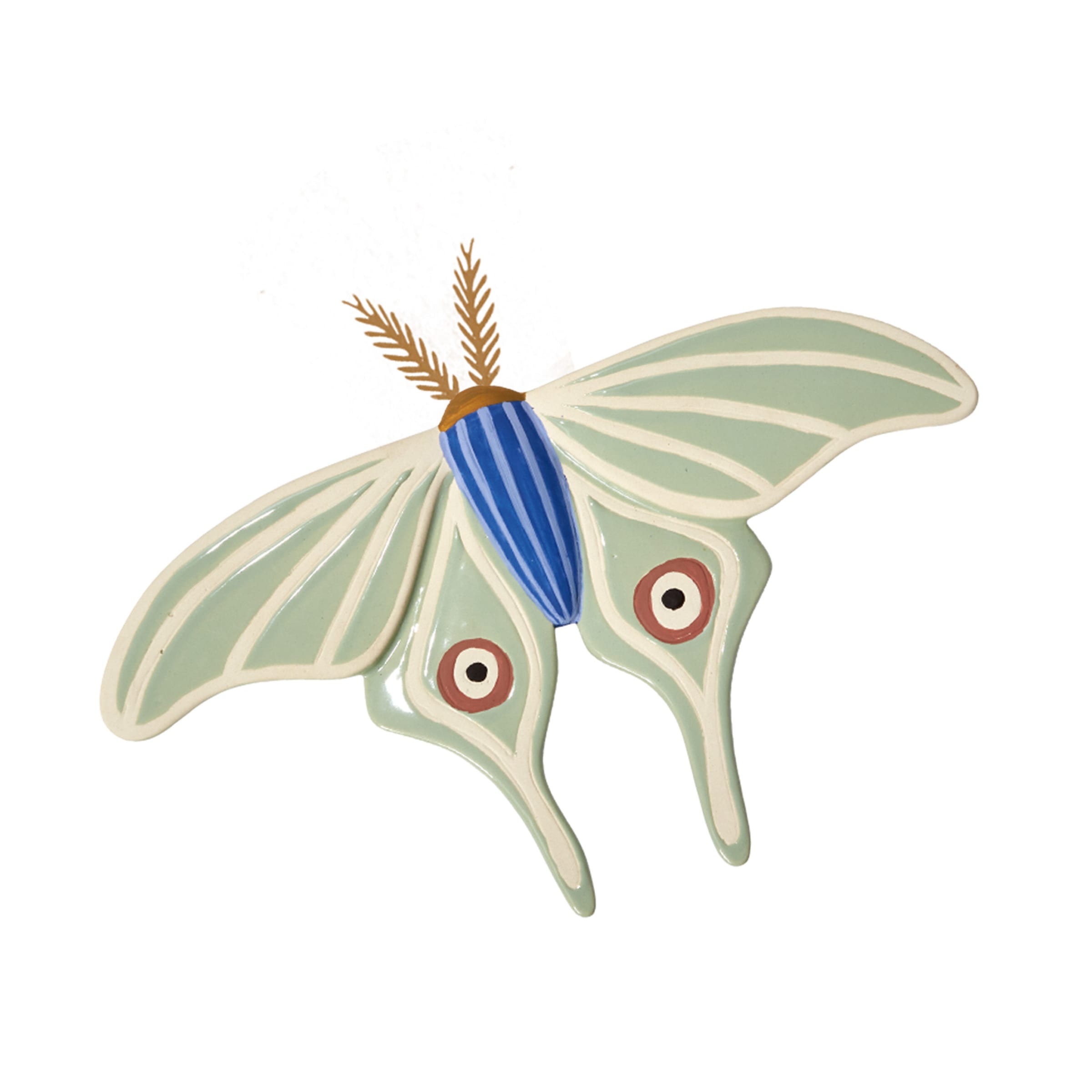 WALL ART SCULPTED MOTH GREEN | GIRALINEA SAC