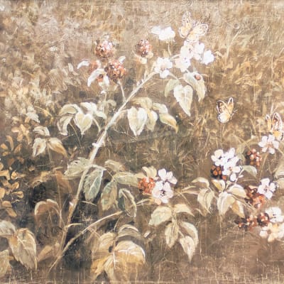 PAPER PANEL BLACKBERRIES & BUTTERFLIES