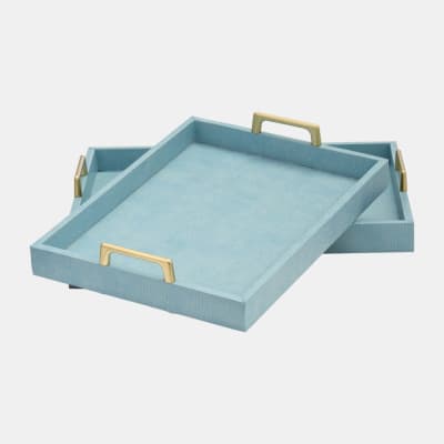 SET BANDEJA SNAKESKIN AQUA