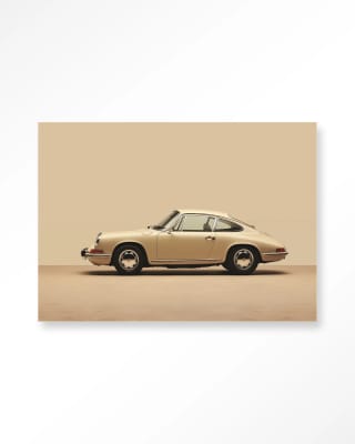 CUADRO VINTAGE PORSCHE BEIGE