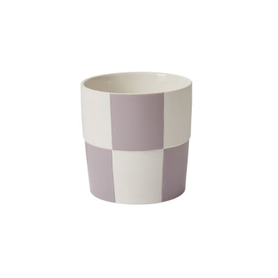VASE CHECKERBOARD PURPLE 21
