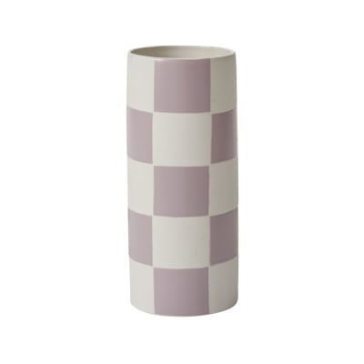 VASE CHECKERBOARD PURPLE 1
