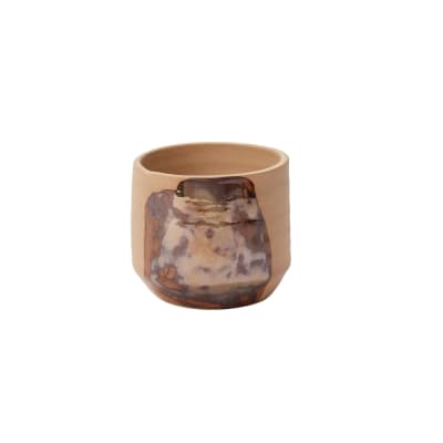 MACETA BRONZE BRUSHSTROKE SMALL