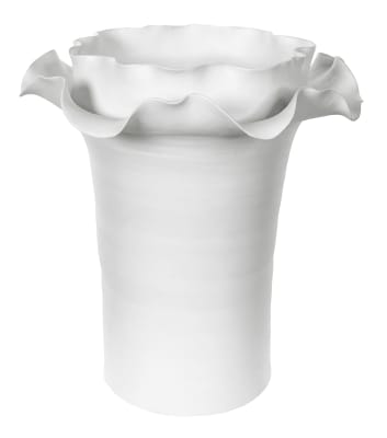 VASE CYLINDER FLORAL SMALL