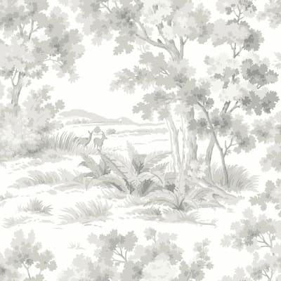 WALLPAPER COUNTRYSIDE MORNING GREY1