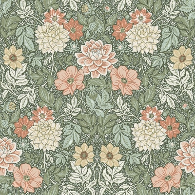 WALLPAPER DAHLIA GARDEN